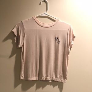 LA Hearts Beige Short Sleeve Graphic Tee